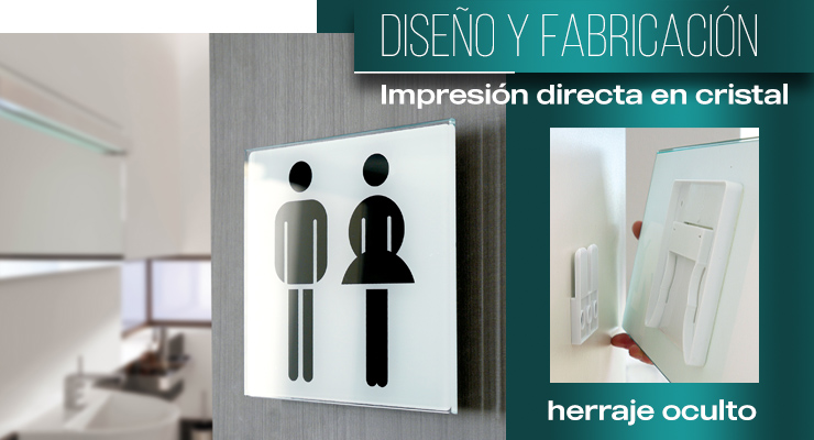 Letreros de Baño de cristal
