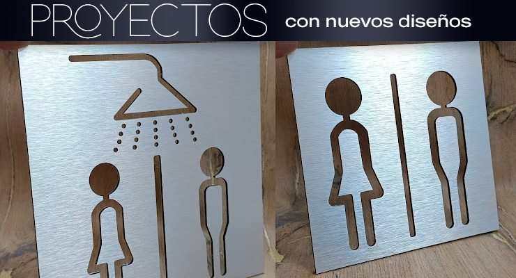 Letrero calado de Baños