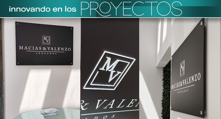 Logotipo en Base de Aluminio con letras de Acrílico