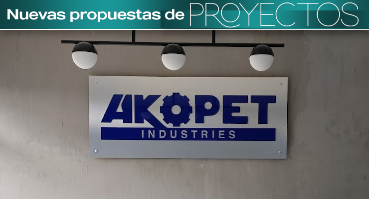 Letrero base de Aluminio con Letras de Acrílico