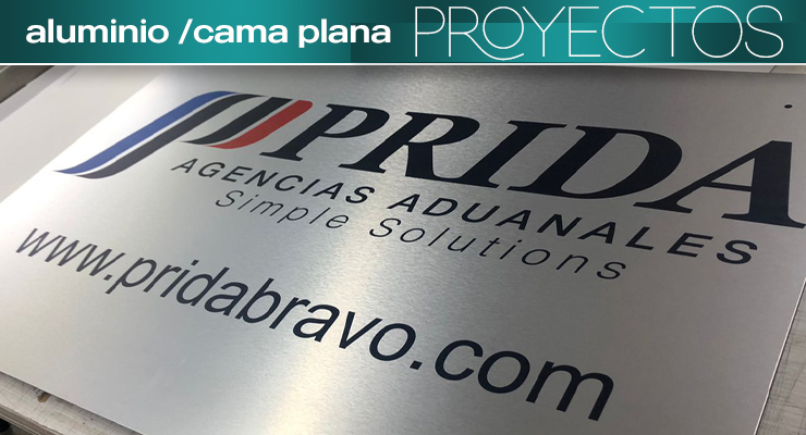 Letrero de Aluminio con impresión directa