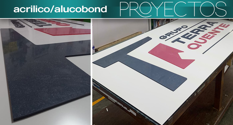 Logotipo de Alucobond y Acrílico