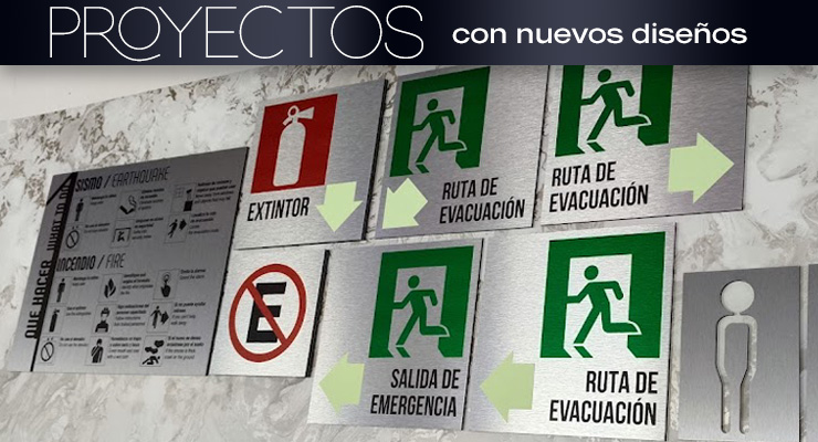 Señaletica de Protección civil de Aluminio impresa