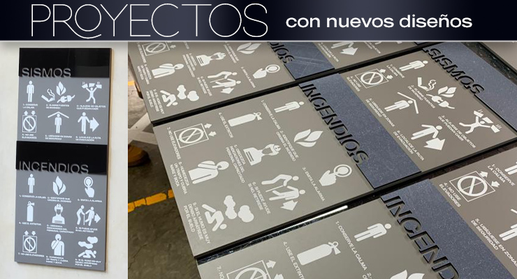 Señaletica en Acrilico de Sismos e Incendio