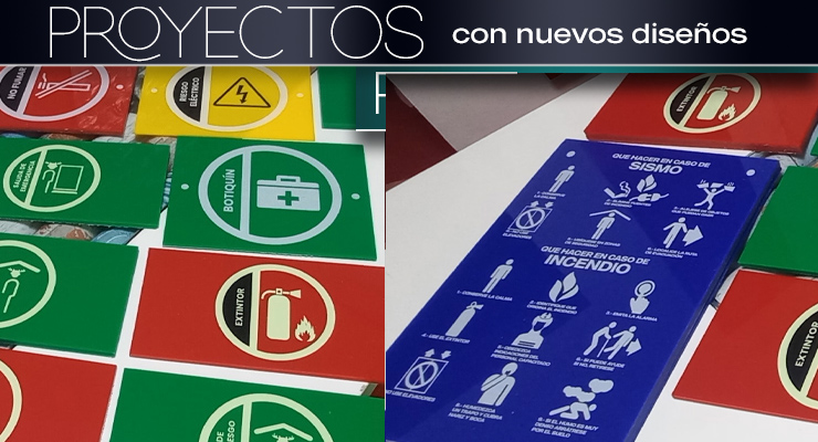 Señalizaciones de Acrílico de Protección civil