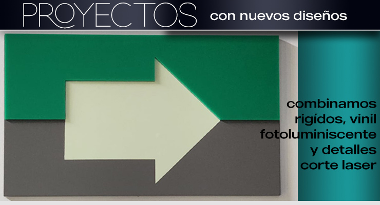 Señaletica de acrílico Ruta de evacuación