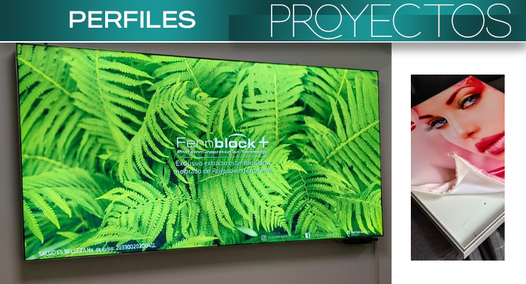 Cajas de luz ligeras perfil de Aluminio con Impresión en Tela