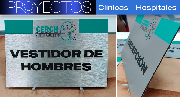 Letreros personalizados de Aluminio para puertas de Hospital