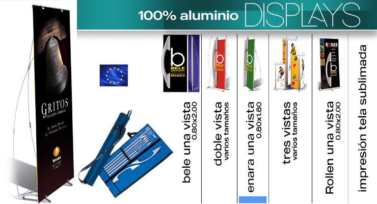 Display y Baner de Aluminio