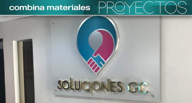 Logotipo 3D de Aluminio